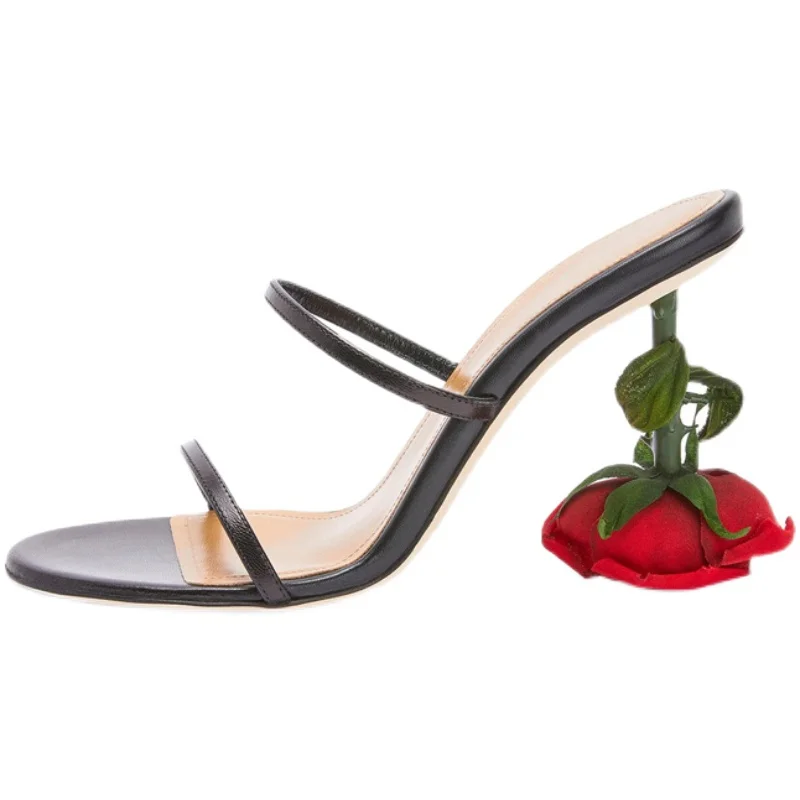 Rose Shaped High Heel Sandals 2022 Newest Summer Women Shoes Open Toe One Strap Leather Slippers Strange Style Sexy Party Shoes
Rose Shaped High Heel Sandals 2022 Newest Summer Women Shoes Open Toe One Strap Leather Slippers Strange Style Sexy Party Shoes