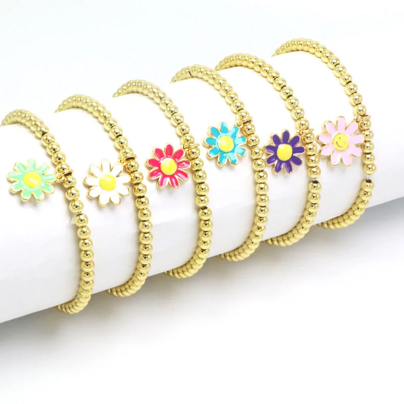 Vlen Daisy Flower Charm Bracelet for Girl Gift High Quality Gold Plated Beads Strand Bracelets Japanese Korean Style Jewelry
Vlen Daisy Flower Charm Bracelet for Girl Gift High Quality Gold Plated Beads Strand Bracelets Japanese Korean Style Jewelry