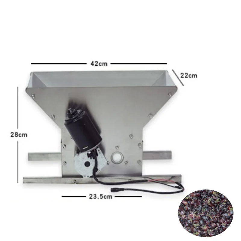Wine Processing Electric Grape Crusher Destemmer Separator Mulberry Strawberry Cherry Apple Pear Crushing Machine
Wine Processing Electric Grape Crusher Destemmer Separator Mulberry Strawberry Cherry Apple Pear Crushing Machine