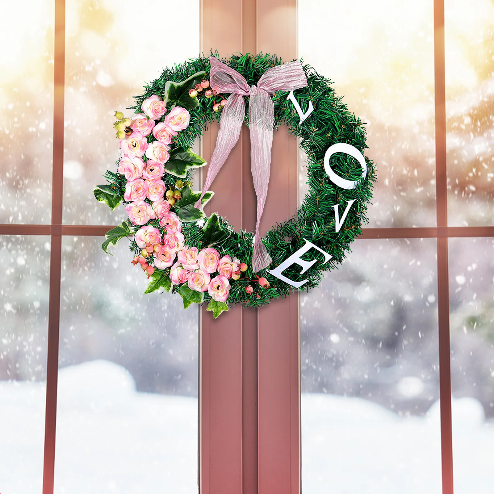 Circle Artificial Wreath Valentine's Day Flower Rose Decorative Vine Rose Bud Home Decor Simple Wreaths for Front Door
Circle Artificial Wreath Valentine's Day Flower Rose Decorative Vine Rose Bud Home Decor Simple Wreaths for Front Door