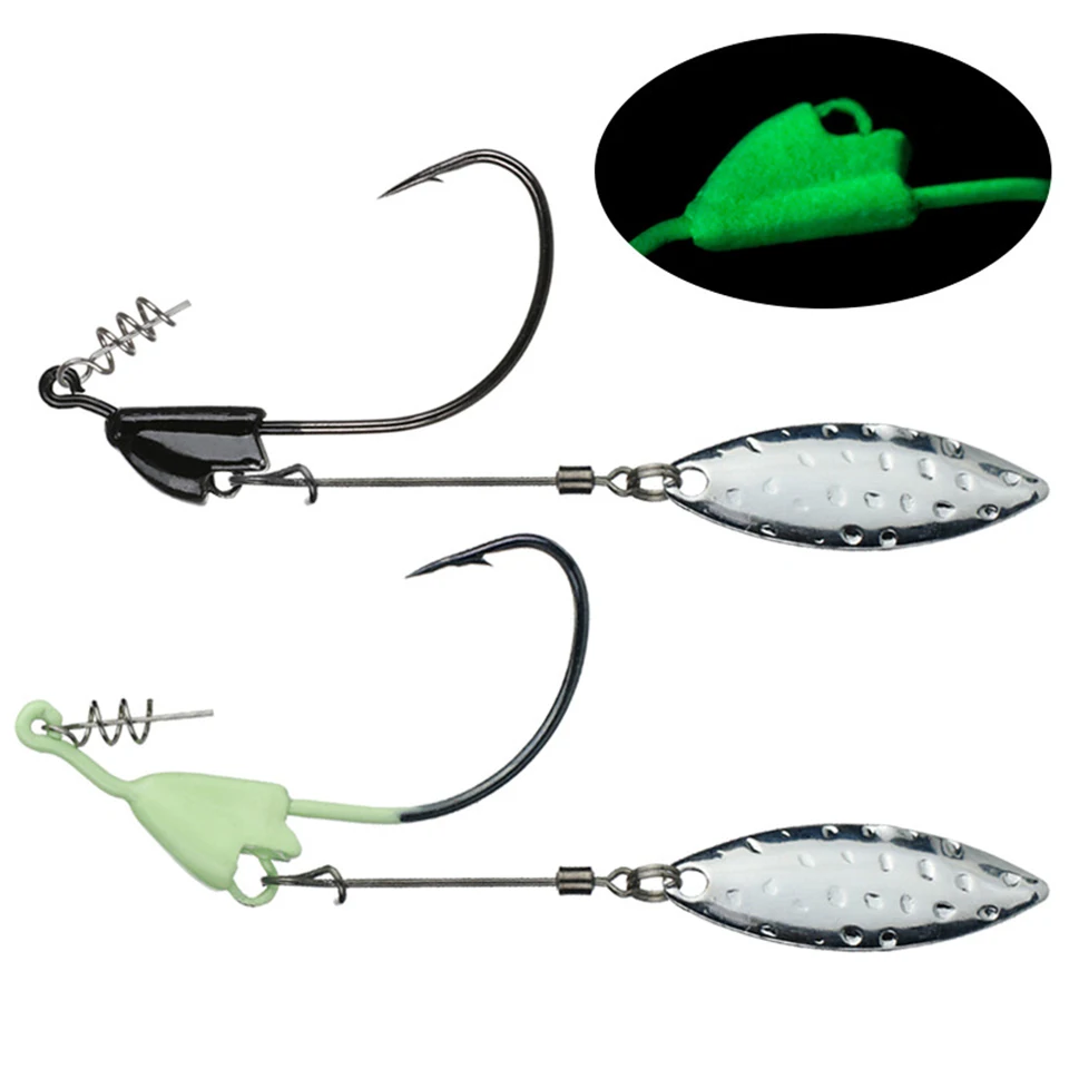 5pcs Underspin Jig Head Swimbait Jig Hooks 5g 6.5g 8.5g 12g Bladed Swim Bait Jigs with Spinner Blades for Bass Fishing
5pcs Underspin Jig Head Swimbait Jig Hooks 5g 6.5g 8.5g 12g Bladed Swim Bait Jigs with Spinner Blades for Bass Fishing