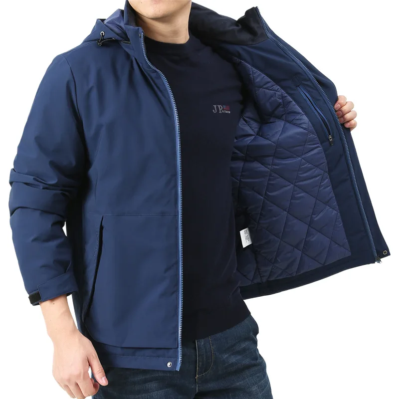 Autumn Winter Padded Coat Men Casual Solid Color Hooded Collar Mens Jackets Windbreaker Outdoor Sport Waterproof Outerwear
Autumn Winter Padded Coat Men Casual Solid Color Hooded Collar Mens Jackets Windbreaker Outdoor Sport Waterproof Outerwear