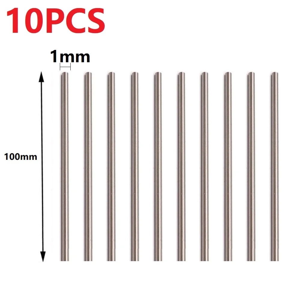 

10Pcs/Pack Steel Bars Straight Shank Metric 100mm Long Carbide Tungsten Steel Rod 1/1.5/2/2.5/3/3.5/4mm Lathe Tools For Cutting