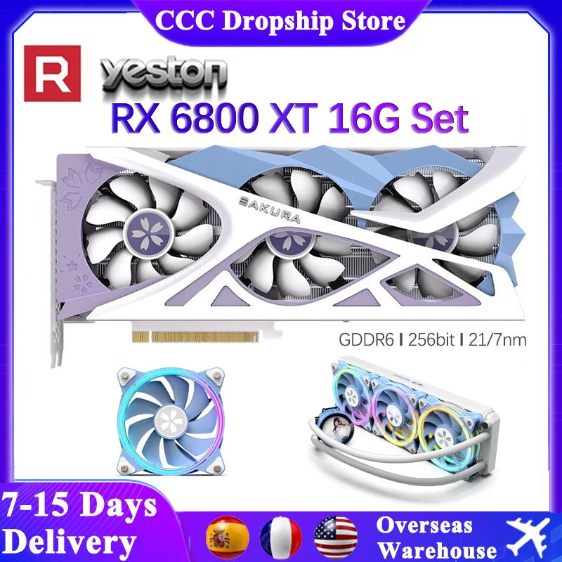Yeston RX6800XT 16GB D6 Video Card Set 21/7nm 2065-2310MHz 16G/256bit/GDDR6 PCI-Express 4.0 PC Gaming Graphics Cards RX 6800 XT
Yeston RX6800XT 16GB D6 Video Card Set 21/7nm 2065-2310MHz 16G/256bit/GDDR6 PCI-Express 4.0 PC Gaming Graphics Cards RX 6800 XT
