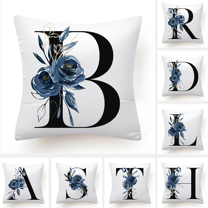 Floral Alphabet Cushion Cover 45x45 Blue Flowers Pillowcase Decorative Sofa Cushions Throw Pillows Cover Home Decor Pillow Cases
Floral Alphabet Cushion Cover 45x45 Blue Flowers Pillowcase Decorative Sofa Cushions Throw Pillows Cover Home Decor Pillow Cases