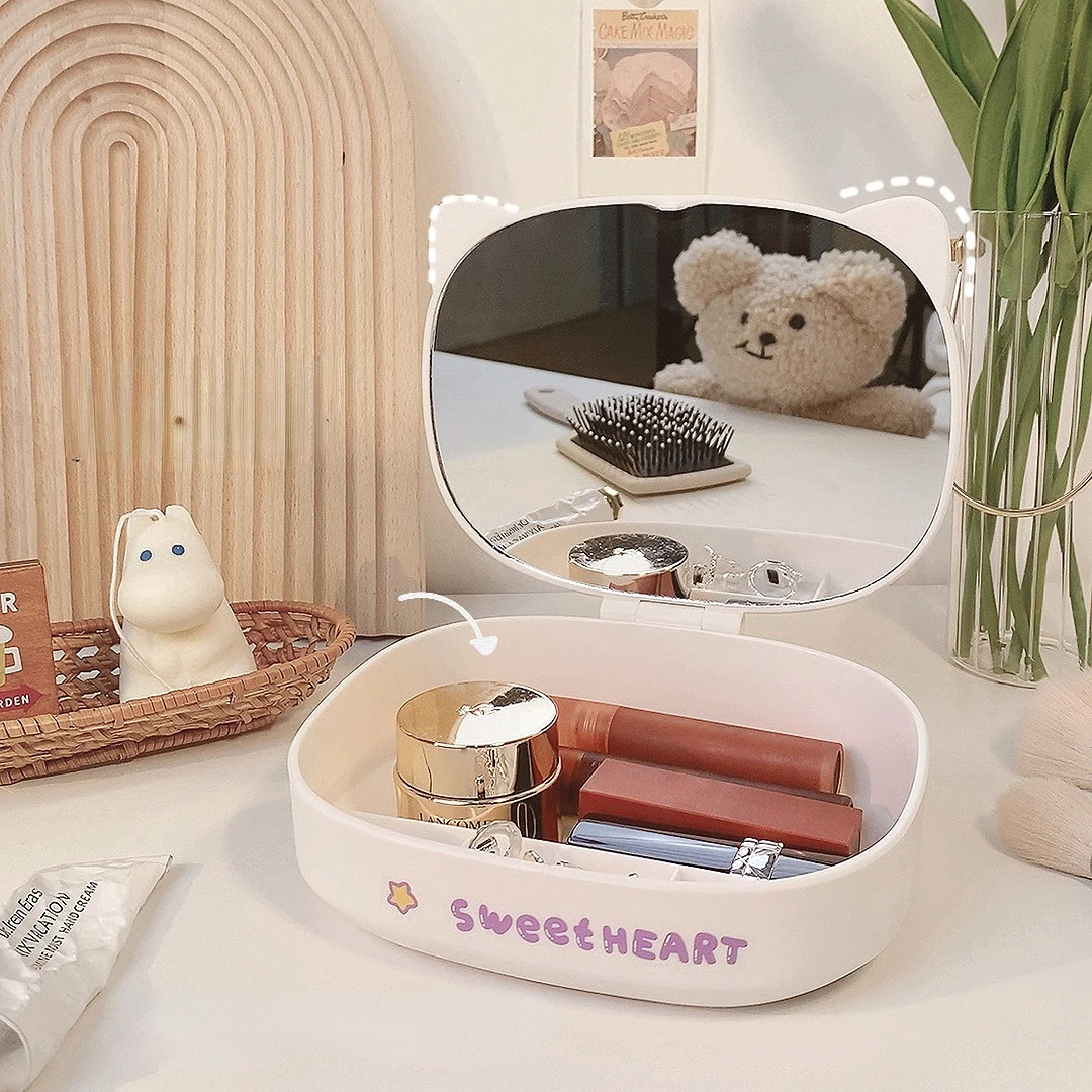 Cute Lipstick Organizer Storage Box Mirror Jewelry Organizer Cute Cosmetic Storage Box with Lid Portable Desktop Organizer Box
Cute Lipstick Organizer Storage Box Mirror Jewelry Organizer Cute Cosmetic Storage Box with Lid Portable Desktop Organizer Box