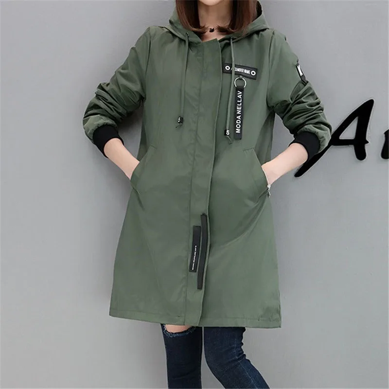 2022 Women Trench Coat Spring Autumn Hoodies Tops Slim femme overcoat Clothes Medium length Windbreaker Coats Lady Outerwear
2022 Women Trench Coat Spring Autumn Hoodies Tops Slim femme overcoat Clothes Medium length Windbreaker Coats Lady Outerwear