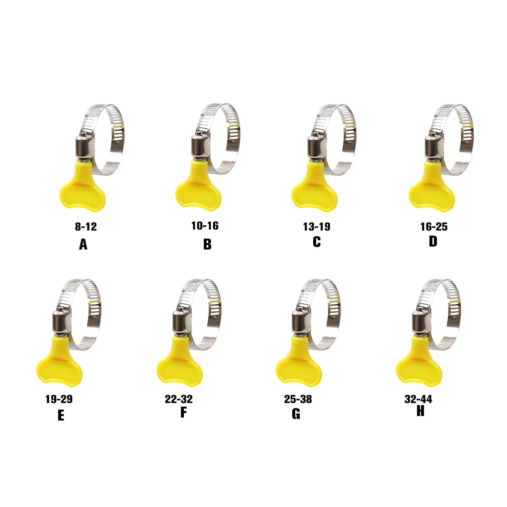 100 Pieces Water Hose Clamps Garden Irritation Car Washing Pipe Stainless Steel Adjustable Clips Accessories 8-12mm
100 Pieces Water Hose Clamps Garden Irritation Car Washing Pipe Stainless Steel Adjustable Clips Accessories 8-12mm