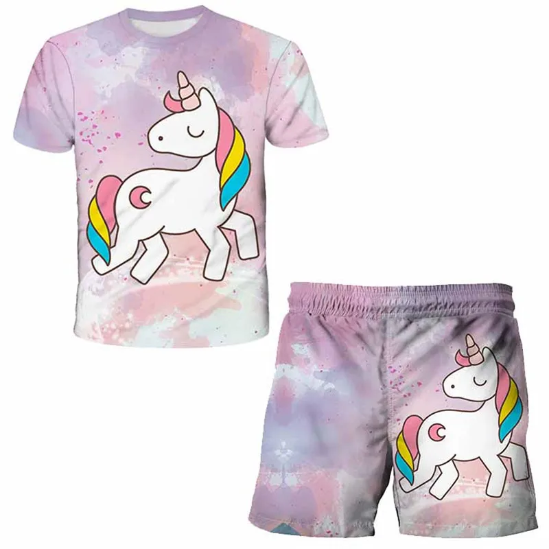 Girls Clothing Kids 2 Piece Set Cute Unicorn Print 3D Cartoon T shirt + Shorts Clothes Baby Children Short Sleeve Costume Outfit
Girls Clothing Kids 2 Piece Set Cute Unicorn Print 3D Cartoon T shirt + Shorts Clothes Baby Children Short Sleeve Costume Outfit