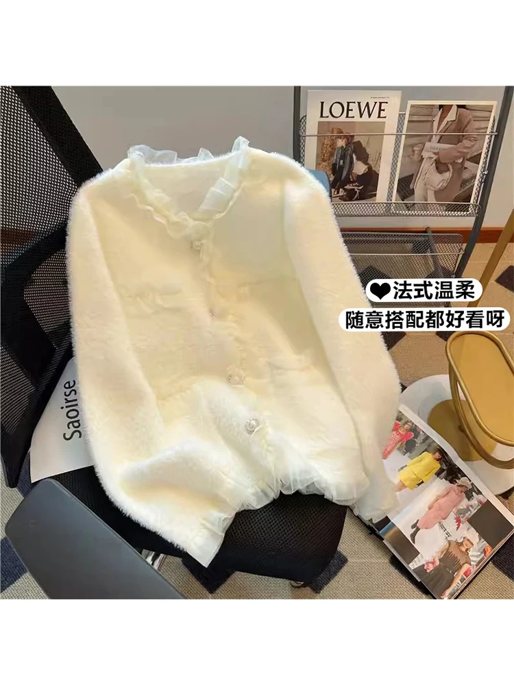 Женский Белый мохеровый кардиган, вязаный свитер, милый свитер с длинным рукавом в стиле 90-х, корейский стиль, Y2k, 2000s, винтажный джемпер, верхняя одежда, 2023
Женский Белый мохеровый кардиган, вязаный свитер, милый свитер с длинным рукавом в стиле 90-х, корейский стиль, Y2k, 2000s, винтажный джемпер, верхняя одежда, 2023