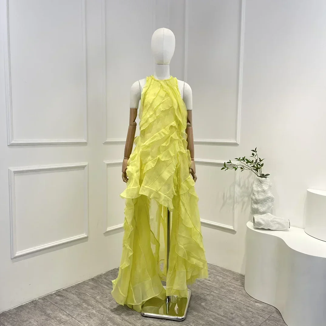 Asymmetric Hem 2023 High Quality Summer Shell Trims Luxury Lemon Ruffles Bodice Patchwork Woman Dress
Asymmetric Hem 2023 High Quality Summer Shell Trims Luxury Lemon Ruffles Bodice Patchwork Woman Dress