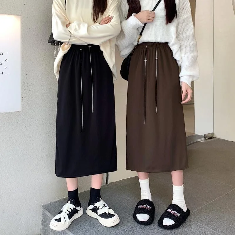 Black in Autumn Winter Small Slim Tall a Half Split Long Faldas Fashion Clothes for Women Skirts
Black in Autumn Winter Small Slim Tall a Half Split Long Faldas Fashion Clothes for Women Skirts