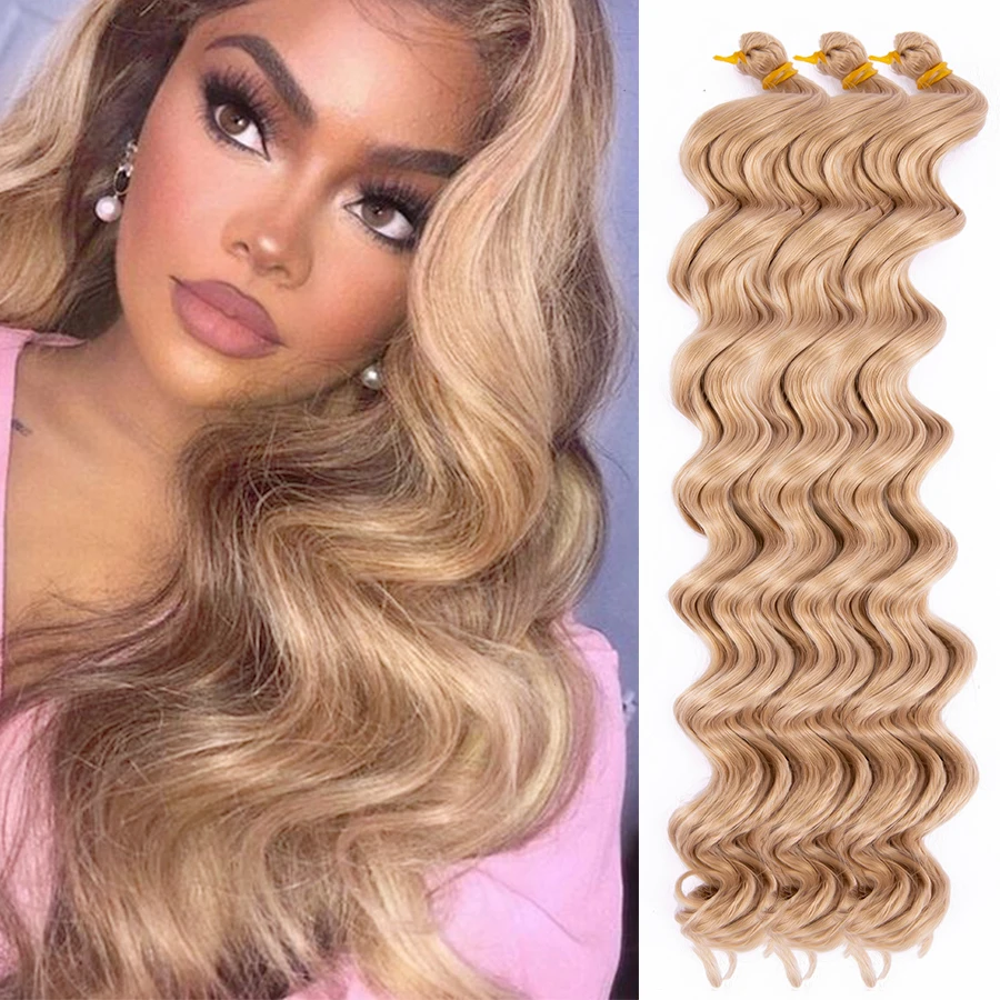 Ocean Wave Crochet Hair 20 Inch Ocean Wave Braids Brown Deep Wave Crochet Synthetic Hair Extensions Afro Curls Hair For Braids 
Ocean Wave Crochet Hair 20 Inch Ocean Wave Braids Brown Deep Wave Crochet Synthetic Hair Extensions Afro Curls Hair For Braids