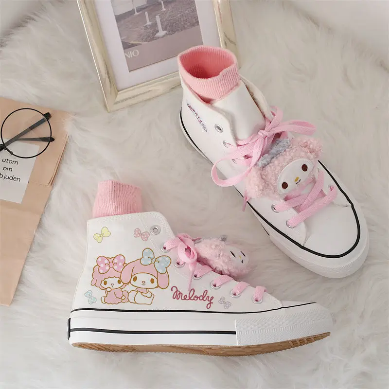 Kawaii Saniro My Melody Canvas Shoes Anime Cinnamoroll Stellalou Linabell Pikachu Girl Wild High-Top Canvas Shoes Sports Shoes
Kawaii Saniro My Melody Canvas Shoes Anime Cinnamoroll Stellalou Linabell Pikachu Girl Wild High-Top Canvas Shoes Sports Shoes