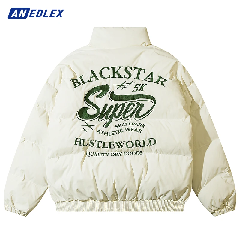 Men Parka Jacket Streetwear Star Letter Embroidery Harajuku Padded Jacket HipHop Winter Cotton Windbreaker Warm Thick Coat White
Men Parka Jacket Streetwear Star Letter Embroidery Harajuku Padded Jacket HipHop Winter Cotton Windbreaker Warm Thick Coat White