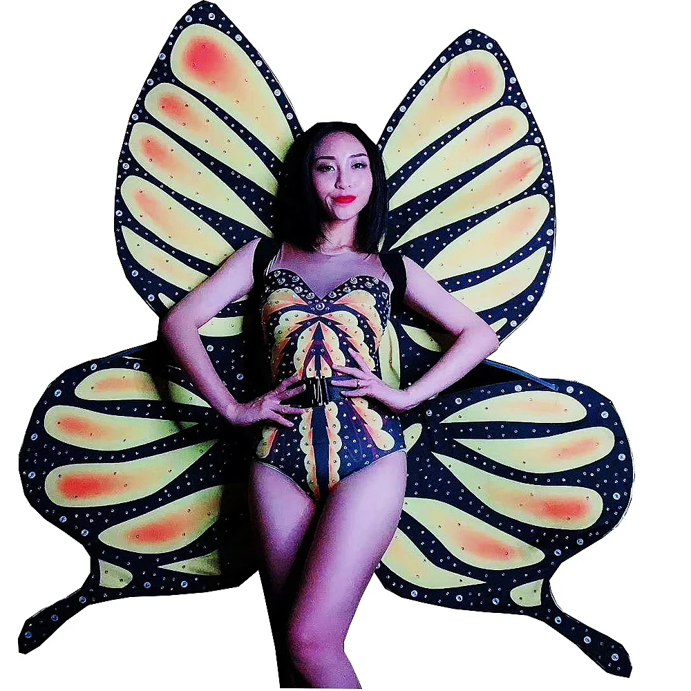 Shining Diamonds Butterfly Wings Women Bodysuit Nightclub DS Show Stage Wear Halloween Ladies Performance Costumes
Shining Diamonds Butterfly Wings Women Bodysuit Nightclub DS Show Stage Wear Halloween Ladies Performance Costumes