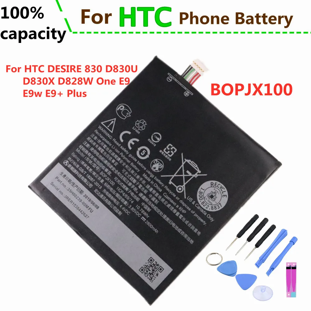 High Quality B0PJX100 BOPJX100 Phone Battery For HTC Desire 830 D830U D830X D828W One E9 E9w E9+ Plus Battery + Tools
High Quality B0PJX100 BOPJX100 Phone Battery For HTC Desire 830 D830U D830X D828W One E9 E9w E9+ Plus Battery + Tools
