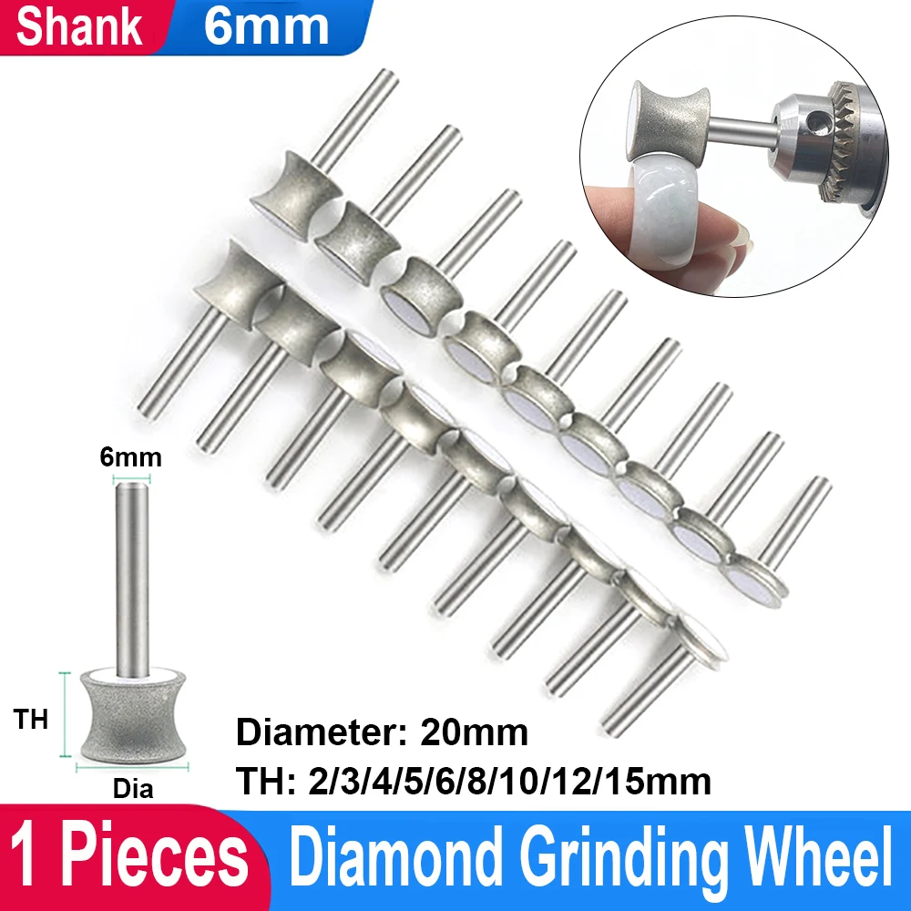 1Pc 2mm-15mm Concave Diamond Grinding Wheel Glass Burr Drill Bits Abrasive for Bracelet Ring Jade Carving Polishing Wheels
1Pc 2mm-15mm Concave Diamond Grinding Wheel Glass Burr Drill Bits Abrasive for Bracelet Ring Jade Carving Polishing Wheels