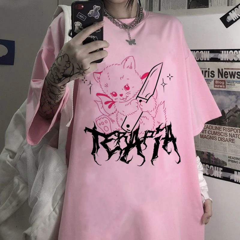 Women's T-shirt Cute Anime Girl Shirt Japanese kawaii Vintage Tops Harajuku Streetwear Oversized T-shirt Punk Gothic Summer y2k
Women's T-shirt Cute Anime Girl Shirt Japanese kawaii Vintage Tops Harajuku Streetwear Oversized T-shirt Punk Gothic Summer y2k