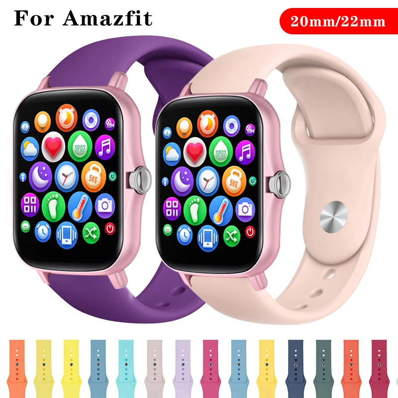 20mm/22mm strap For Samsung Galaxy watch 4/46mm/42mm/Active 2/correa Gear S3 Silicone bracelet Huawei watch GT 2/2e/pro/3 band
20mm/22mm strap For Samsung Galaxy watch 4/46mm/42mm/Active 2/correa Gear S3 Silicone bracelet Huawei watch GT 2/2e/pro/3 band