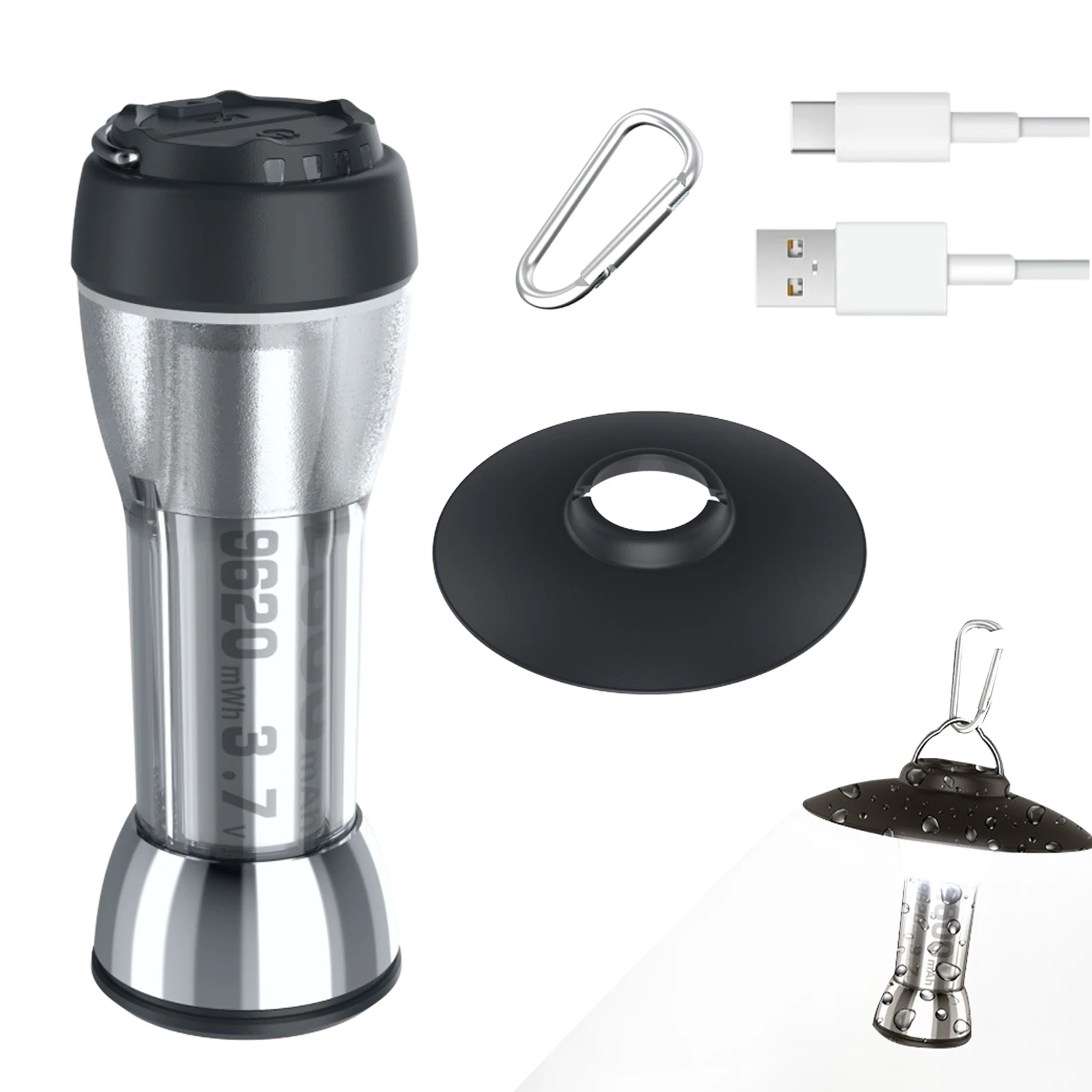 Outdoor Camping Lamp 120-150 Lumens Rechargeable Camping Lantern With Built-in 2600mAh Battery Battery-Operated Collapsible
Outdoor Camping Lamp 120-150 Lumens Rechargeable Camping Lantern With Built-in 2600mAh Battery Battery-Operated Collapsible