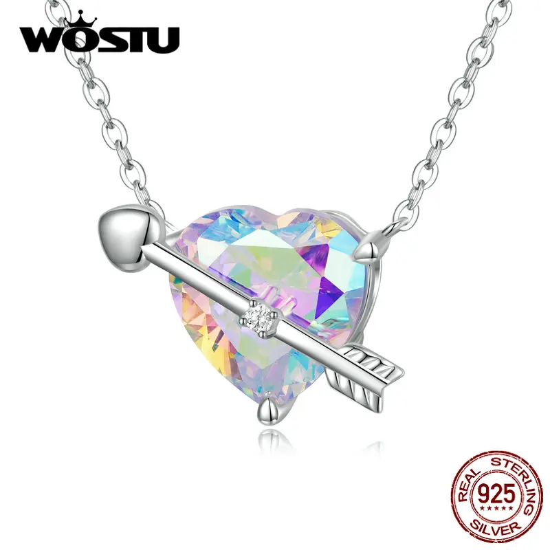 WOSTU Real 925 Sterling Silver Heart Zircon Love at First Sight Necklace for women romantic fine jewelry engagement gift
WOSTU Real 925 Sterling Silver Heart Zircon Love at First Sight Necklace for women romantic fine jewelry engagement gift