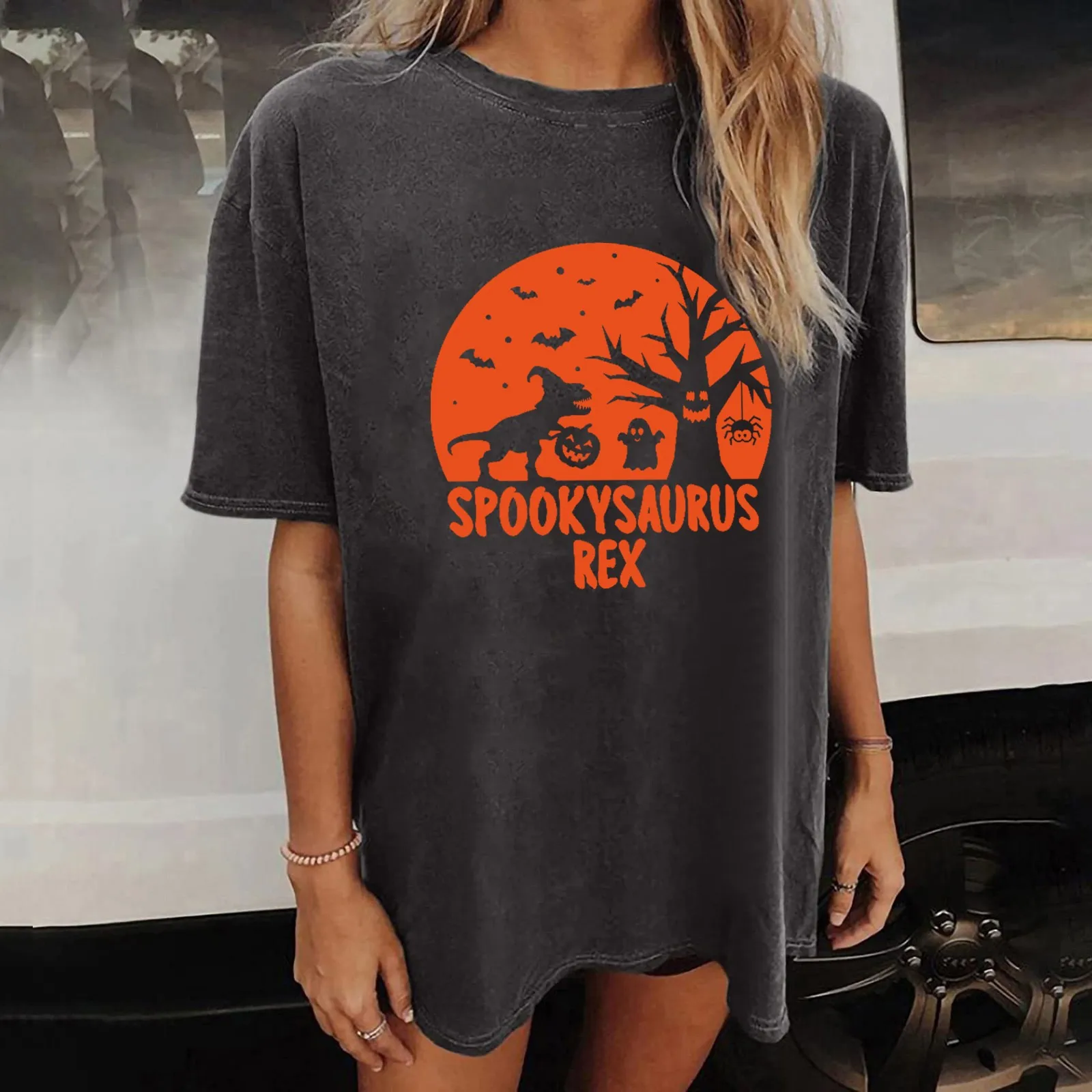 Halloween Womens Short Sleeve Crew Neck Skeleton Printed T Shirt Top Casual Loose Funny Green Short Sleeve Shirts for Women
Halloween Womens Short Sleeve Crew Neck Skeleton Printed T Shirt Top Casual Loose Funny Green Short Sleeve Shirts for Women