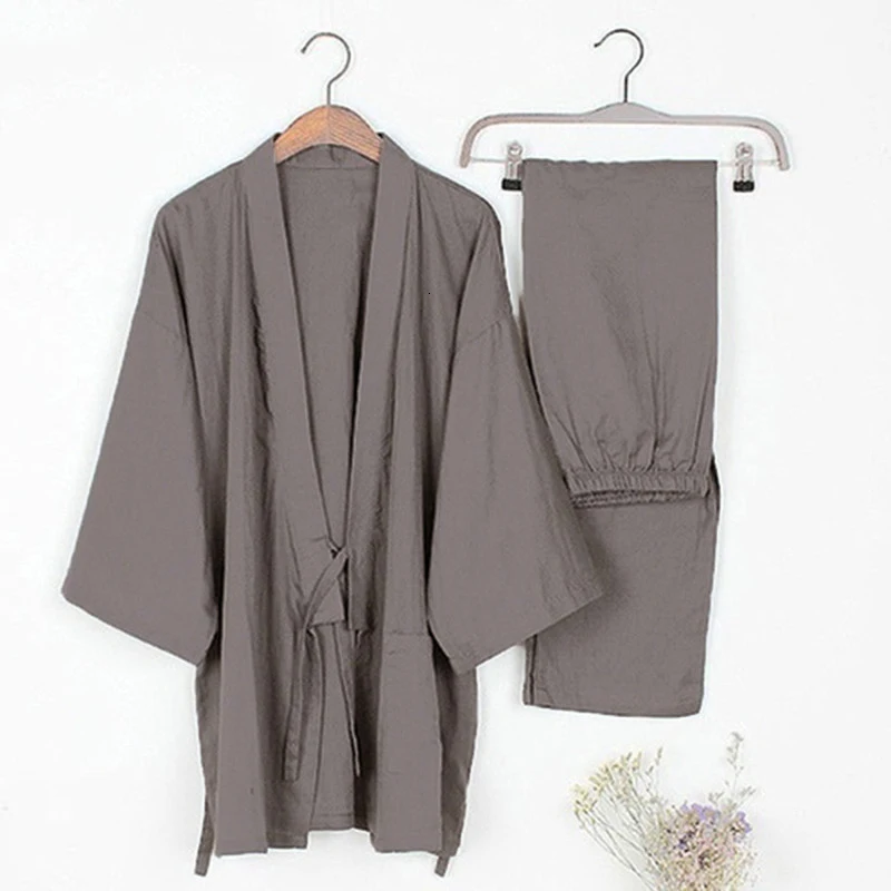 Men Traditional Japanese Pajamas Set Cotton Robe Pants Kimono Haori Yukata Nightgown Japan Style Soft Gown Sleepwear Obi Outfits
Men Traditional Japanese Pajamas Set Cotton Robe Pants Kimono Haori Yukata Nightgown Japan Style Soft Gown Sleepwear Obi Outfits