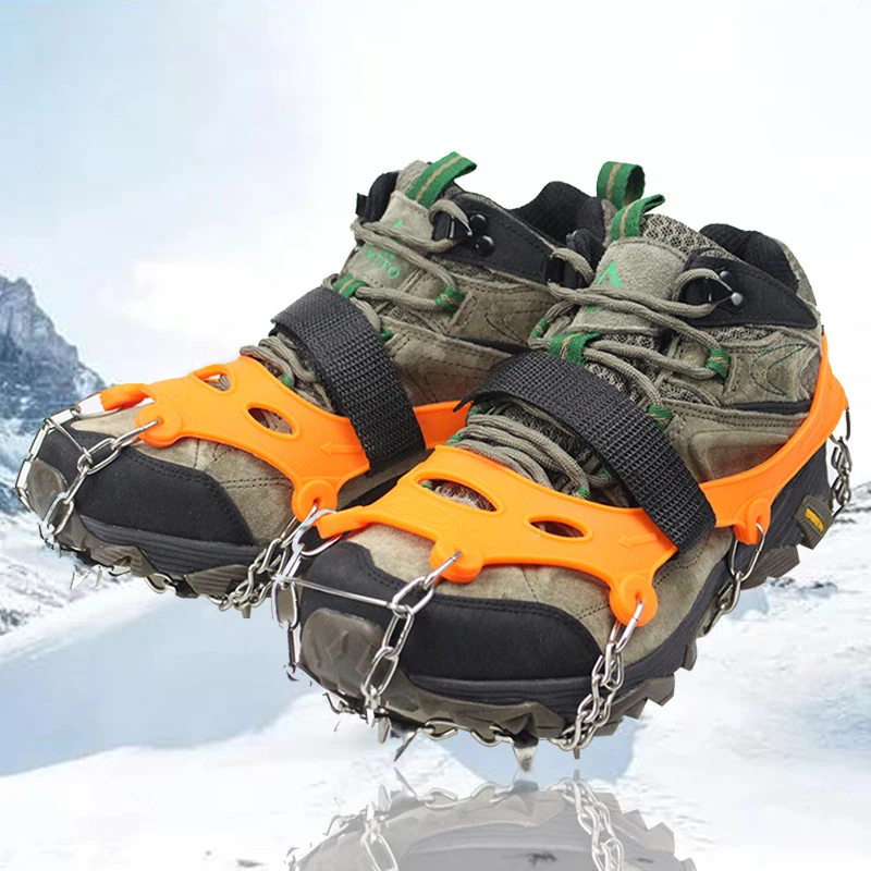 

Crampons Ice Cleats Traction Snow Grips for Boots Shoes Women Men Anti Slip 23 Stainless Steel Spikes Protect for Mountaineering