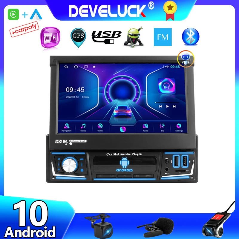 1 din Android 10 Car Radio GPS Navigation 7" Multimedia Video Player IPS Retractable Screen Universal Audio NO DVD Head Unit FM
1 din Android 10 Car Radio GPS Navigation 7" Multimedia Video Player IPS Retractable Screen Universal Audio NO DVD Head Unit FM