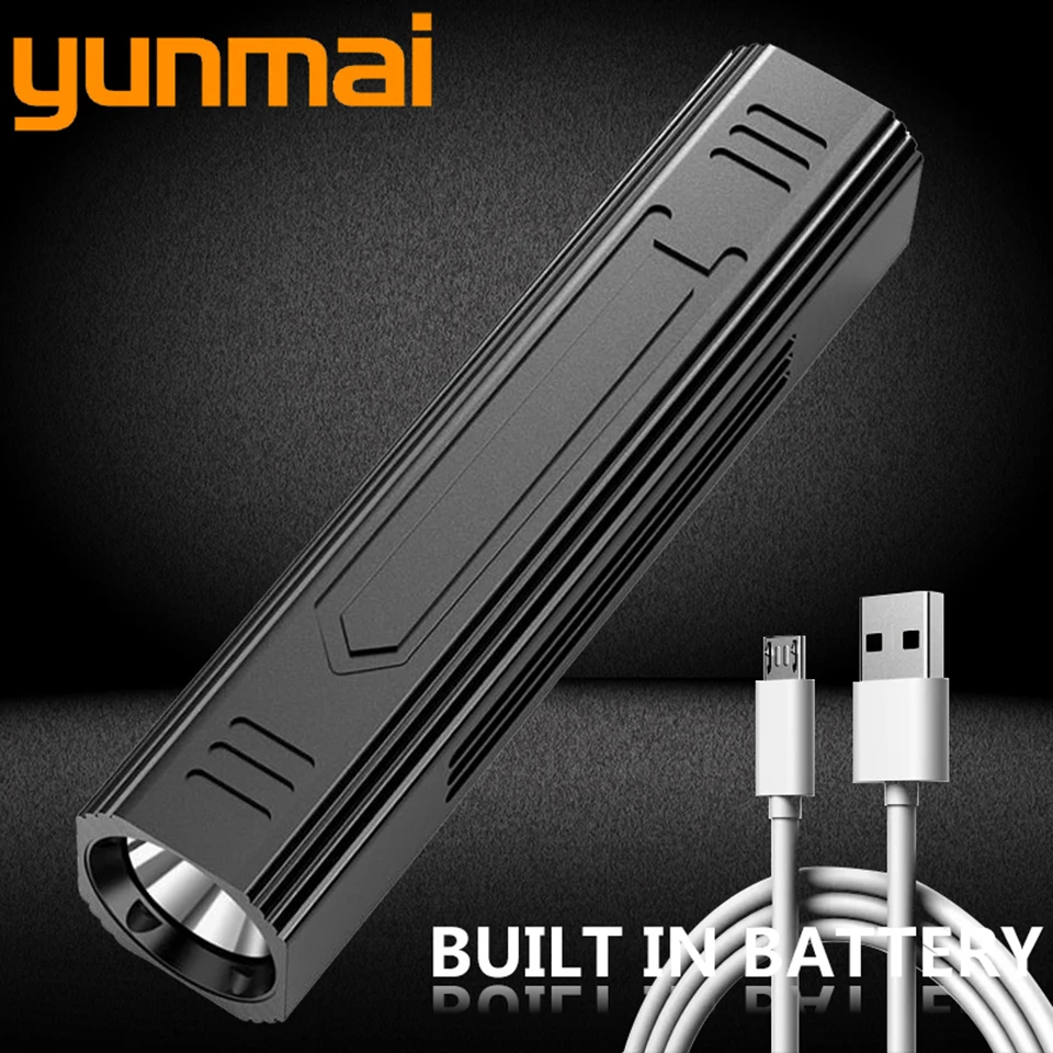Oringinal CREE XM-L T6 Led Flashlight Torch Waterproof Built In Battery Shock Resistant power Bank self Defense hard Yunmai
Oringinal CREE XM-L T6 Led Flashlight Torch Waterproof Built In Battery Shock Resistant power Bank self Defense hard Yunmai