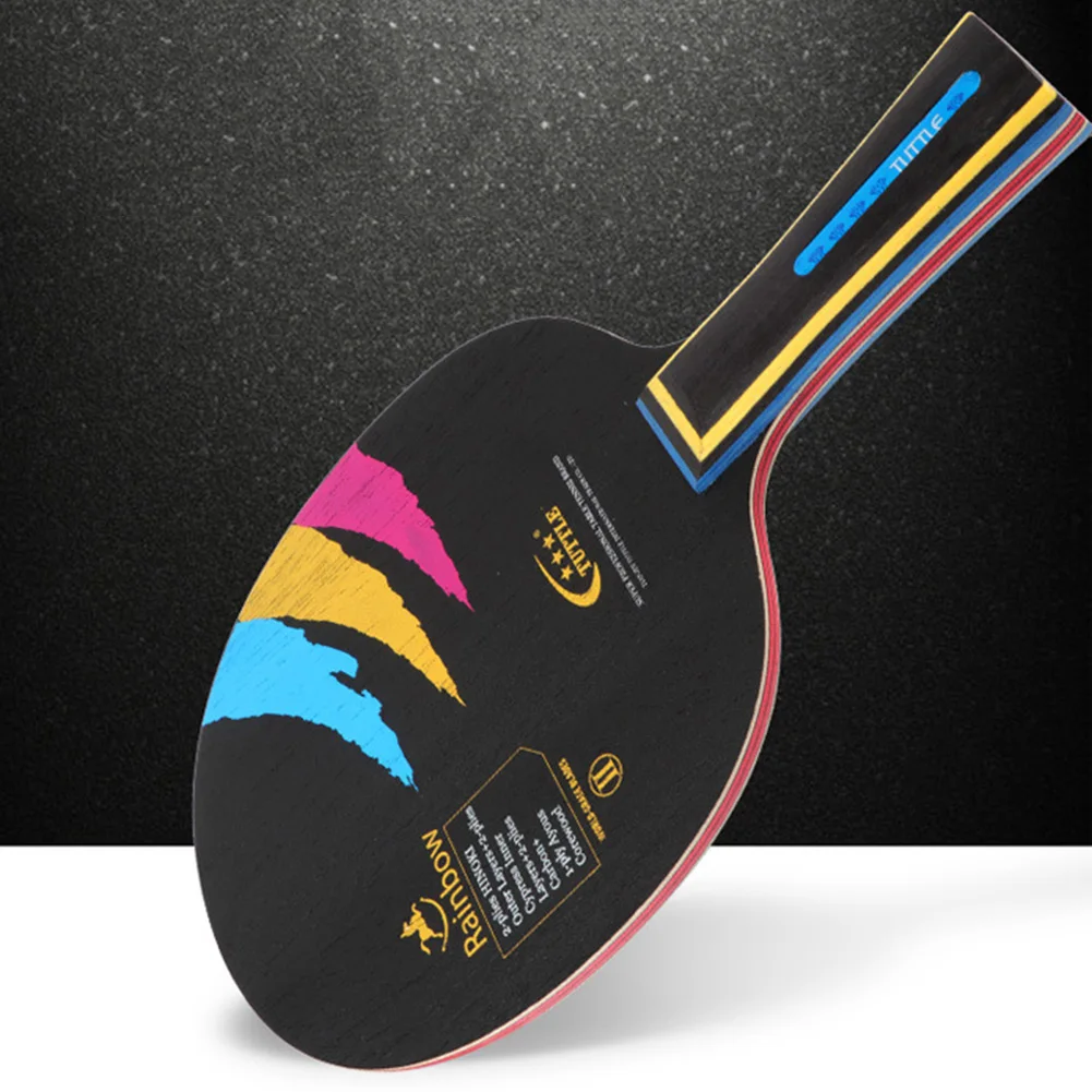 Professional Table Tennis Racket Short Long Handle Blade Rubber Rainbow In Ping Pong Rackets Hot Sale Pingpong Training Parts
Professional Table Tennis Racket Short Long Handle Blade Rubber Rainbow In Ping Pong Rackets Hot Sale Pingpong Training Parts