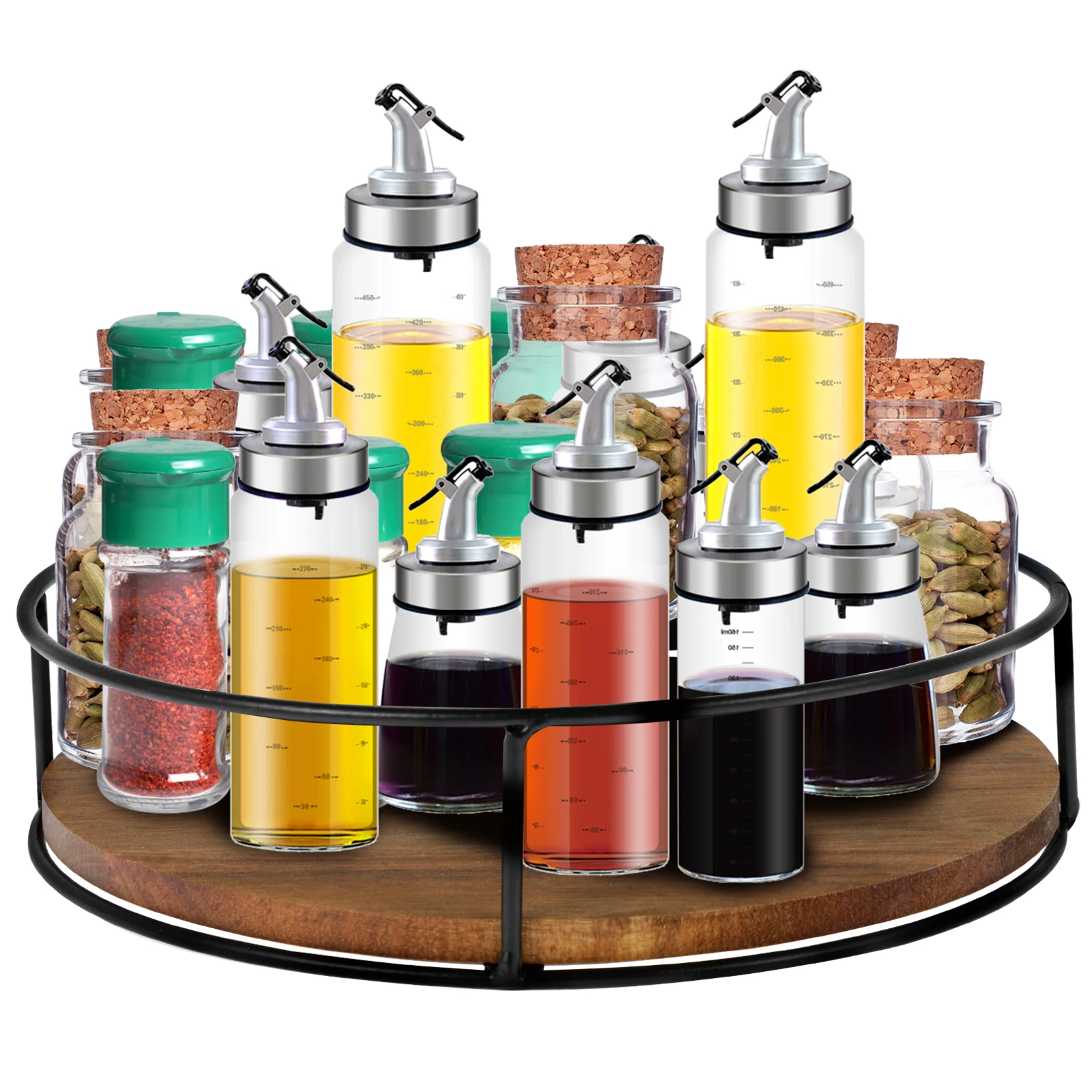 Turnable Cabinet Organizer Large Capacity Lazy Susan Rotating Spice Rack 360 Degree Rotating Wooden Condiments Containers
Turnable Cabinet Organizer Large Capacity Lazy Susan Rotating Spice Rack 360 Degree Rotating Wooden Condiments Containers