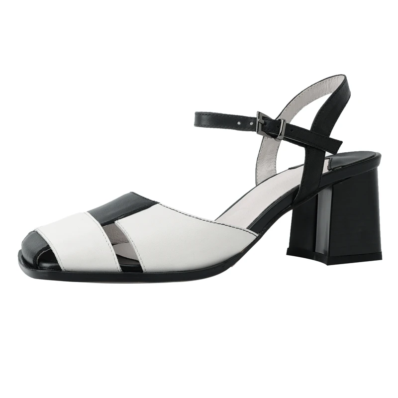 ENMAYER INS Size 34-43 New Genuine Leather Shoes Women Sandals Mixed Color Square High Heels Summer Ladies Office Dress Shoes 
ENMAYER INS Size 34-43 New Genuine Leather Shoes Women Sandals Mixed Color Square High Heels Summer Ladies Office Dress Shoes