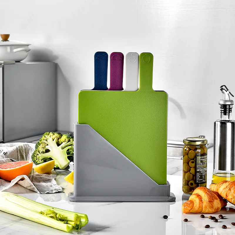 Classification Chopping Boards Set with Holder Plastic Cutting Boards Organizer for Bread Fruits Hot Meat Fish Kitchen Accessory
Classification Chopping Boards Set with Holder Plastic Cutting Boards Organizer for Bread Fruits Hot Meat Fish Kitchen Accessory