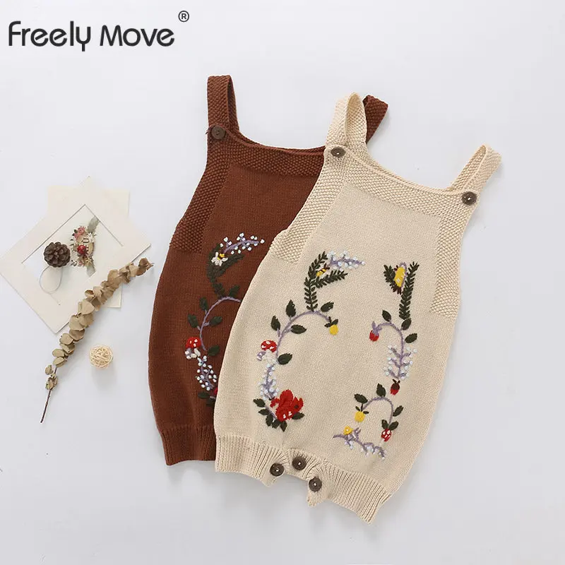 Freely Move Autumn Winter Baby Clothes Embroidery Knitted Romper Jumpsuit Overalls Toddler Boys Girls Sleeveless Tops One Piece
Freely Move Autumn Winter Baby Clothes Embroidery Knitted Romper Jumpsuit Overalls Toddler Boys Girls Sleeveless Tops One Piece