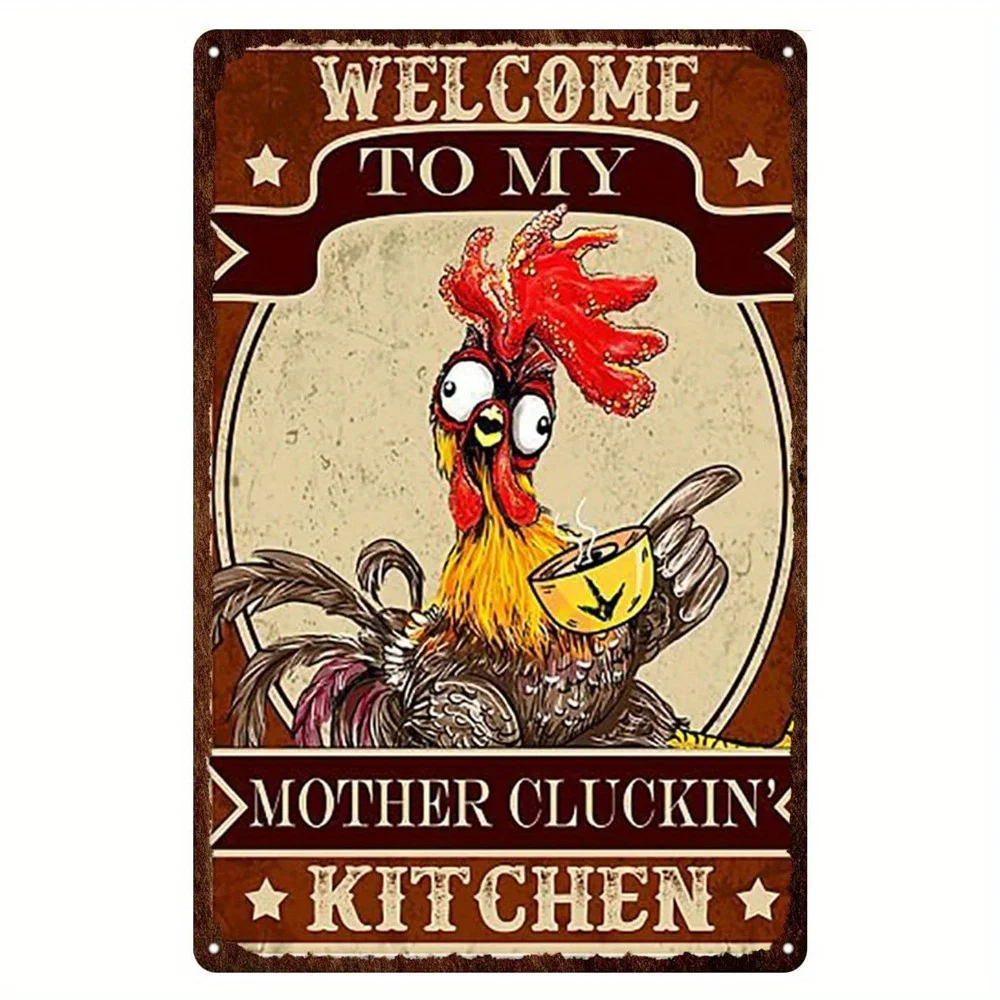Newest Tin Sign Painting Welcome To My Mother Clunking Kitchen Rooster Vintage Tin Sign Metal Wall Decor Decorative Sign Plaque
Newest Tin Sign Painting Welcome To My Mother Clunking Kitchen Rooster Vintage Tin Sign Metal Wall Decor Decorative Sign Plaque
