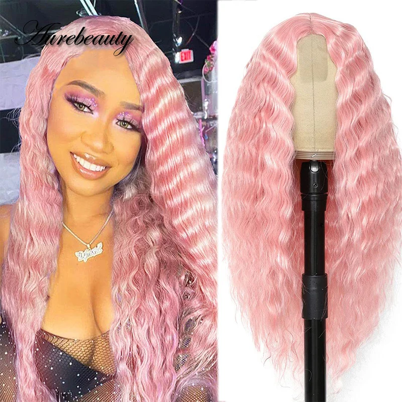 Pink 613 Blonde Brown Ginger Orange Colored U Part Lace Wig Cosplay Lolita Deep Wave Lace Closure Synthetic Hair Wigs For Women
Pink 613 Blonde Brown Ginger Orange Colored U Part Lace Wig Cosplay Lolita Deep Wave Lace Closure Synthetic Hair Wigs For Women