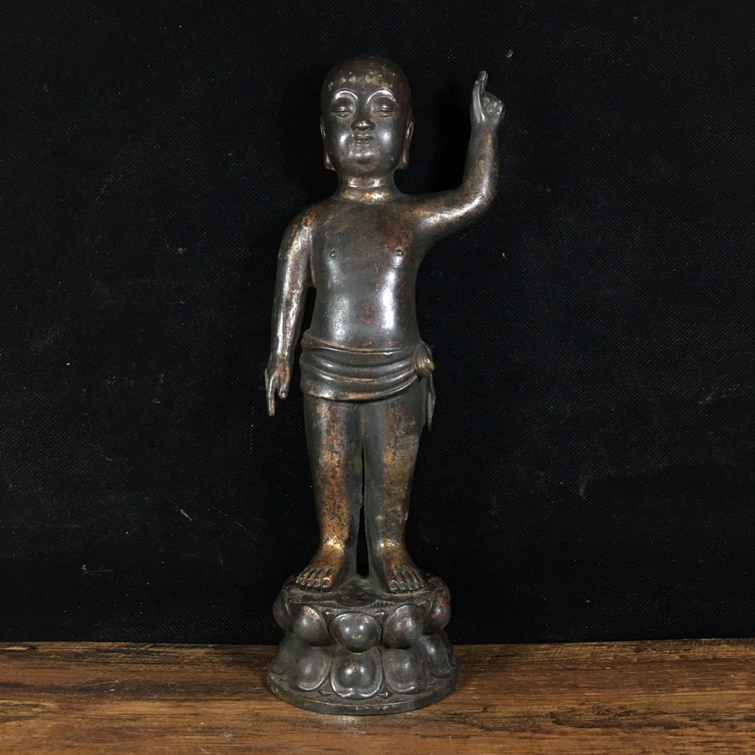 10" Tibetan Temple Collection Old Purple Bronze Cinnabar Prince Buddha Shakyamuni baby buddha lotus platform ornament Town house
10" Tibetan Temple Collection Old Purple Bronze Cinnabar Prince Buddha Shakyamuni baby buddha lotus platform ornament Town house