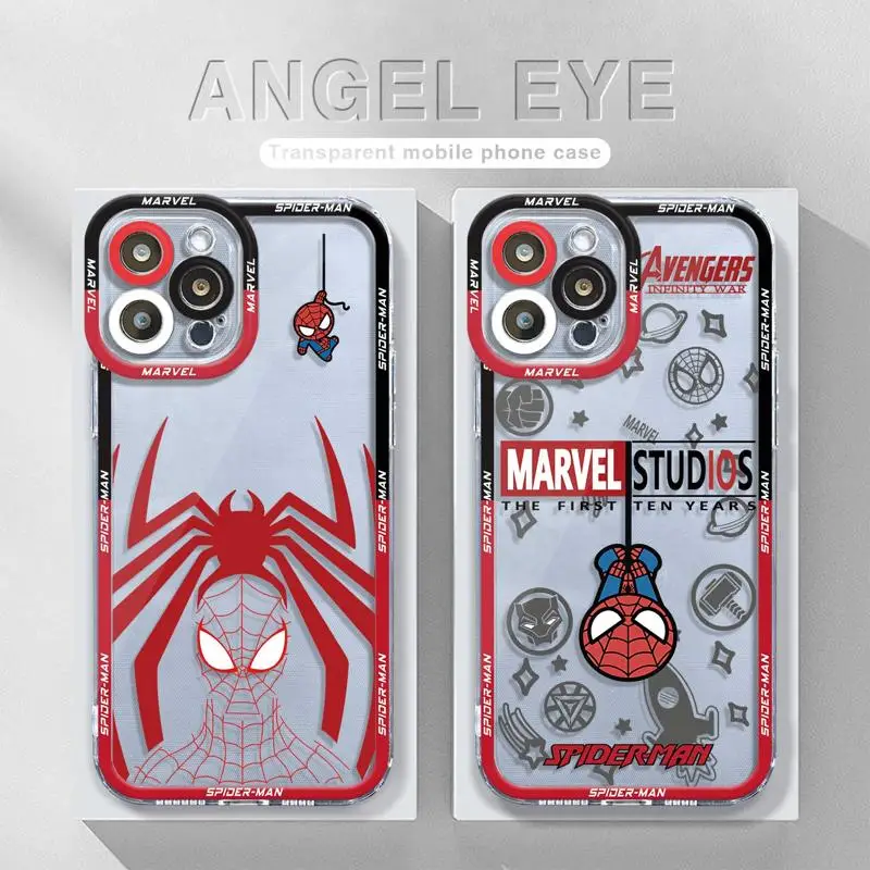 Luxury Clear Soft Phone Case For Apple iPhone 14 13 12 11 Pro Max 13 12 Mini XS Max XR X 7 8 6 6S Plus Marvel Cartoon Spider Man
Luxury Clear Soft Phone Case For Apple iPhone 14 13 12 11 Pro Max 13 12 Mini XS Max XR X 7 8 6 6S Plus Marvel Cartoon Spider Man