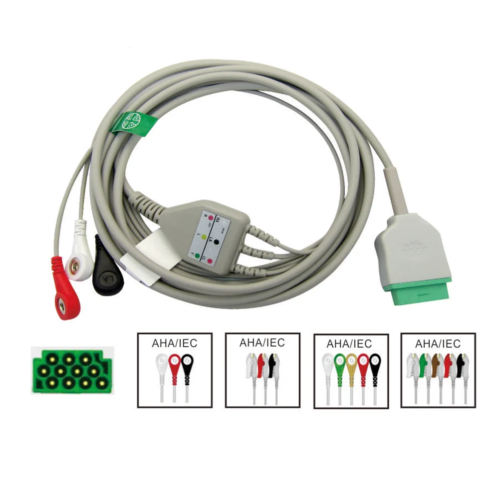 

Совместимость с GE:DASH,SOLAR,PRO монитор пациента, кабель ЭКГ с 3/5 выводами, используется для монитора данных ЭКГ, семейный модуль датчика