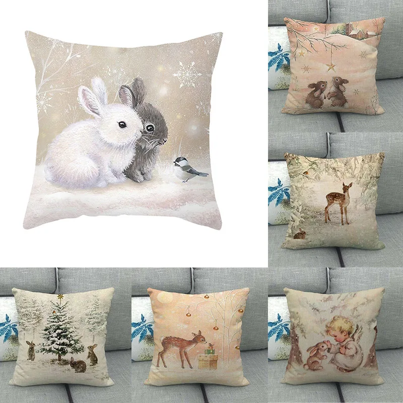 New Cartoon Snowman Angel Deer Linen Pillowcase Cushion Cover Printed Craft Sofa Pillow Cover Living Room Office Home Decorative
New Cartoon Snowman Angel Deer Linen Pillowcase Cushion Cover Printed Craft Sofa Pillow Cover Living Room Office Home Decorative