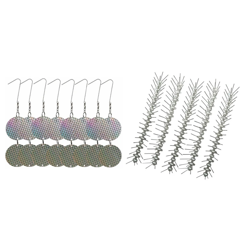 1 Set Bird Discs Pigeon Crow Pest Repeller Reflective Discs & 5 Pcs Anti Climb Birds Defence Spikes Bird Repeller
1 Set Bird Discs Pigeon Crow Pest Repeller Reflective Discs & 5 Pcs Anti Climb Birds Defence Spikes Bird Repeller