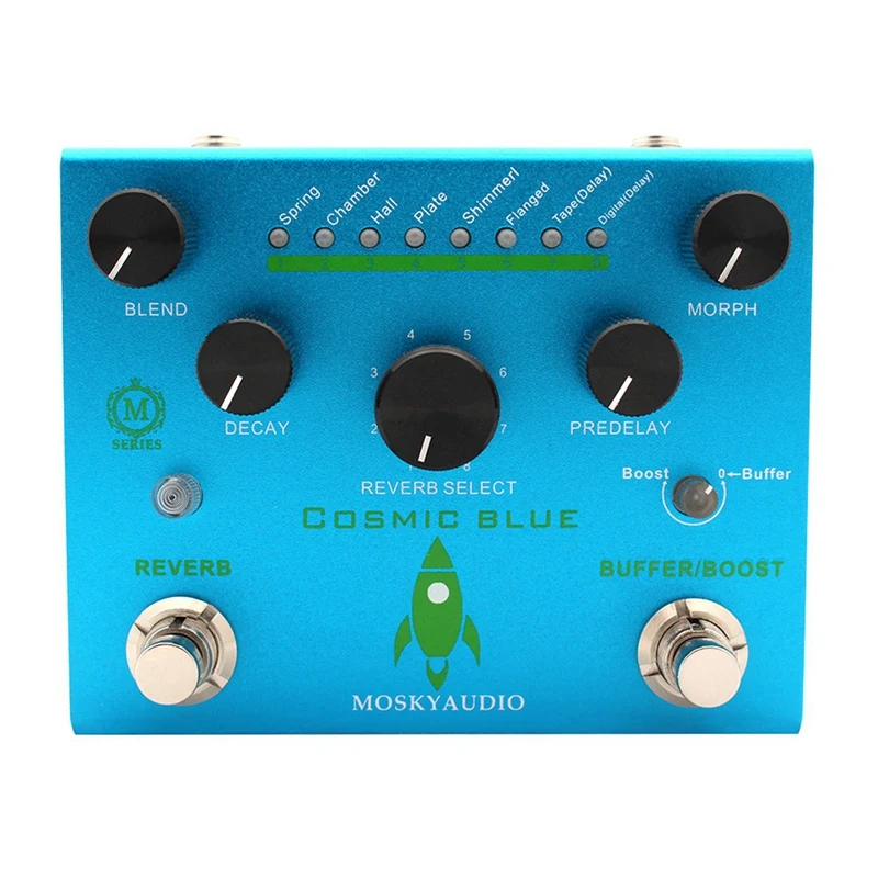 MOSKYAUDIO COSMIC BLUE Guitar Bass Effects Pedal Reverb 8 Models Function Guitar Bass Effects Processor Parts
MOSKYAUDIO COSMIC BLUE Guitar Bass Effects Pedal Reverb 8 Models Function Guitar Bass Effects Processor Parts