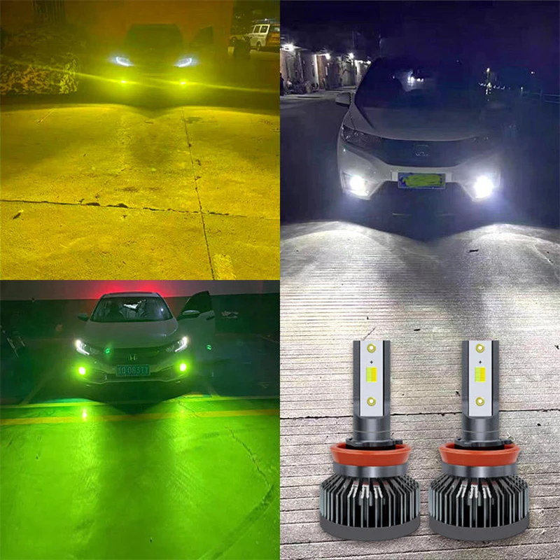 Q9 Led Fog Headlights Dual Color White Yellow Green Lemon Lights 100W H7 H11 9005 9006 Car Headlight Bulb
Q9 Led Fog Headlights Dual Color White Yellow Green Lemon Lights 100W H7 H11 9005 9006 Car Headlight Bulb