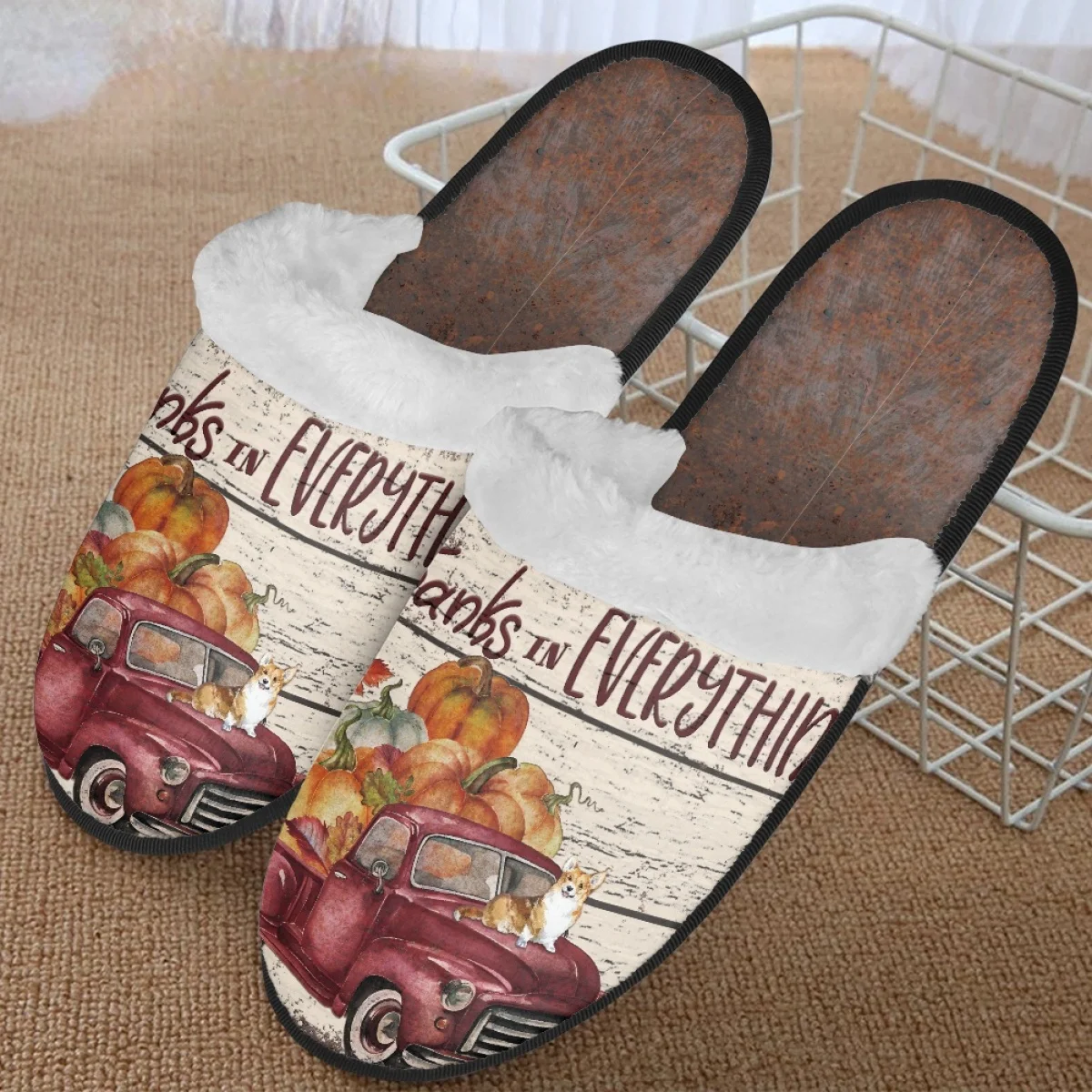 Pumpkin Cotton Slippers Car Printed Leisure Warm Winter Fluffy Shoes for Women Casual Anti-slip Soft Zapatillas Thanksgiving Day
Pumpkin Cotton Slippers Car Printed Leisure Warm Winter Fluffy Shoes for Women Casual Anti-slip Soft Zapatillas Thanksgiving Day
