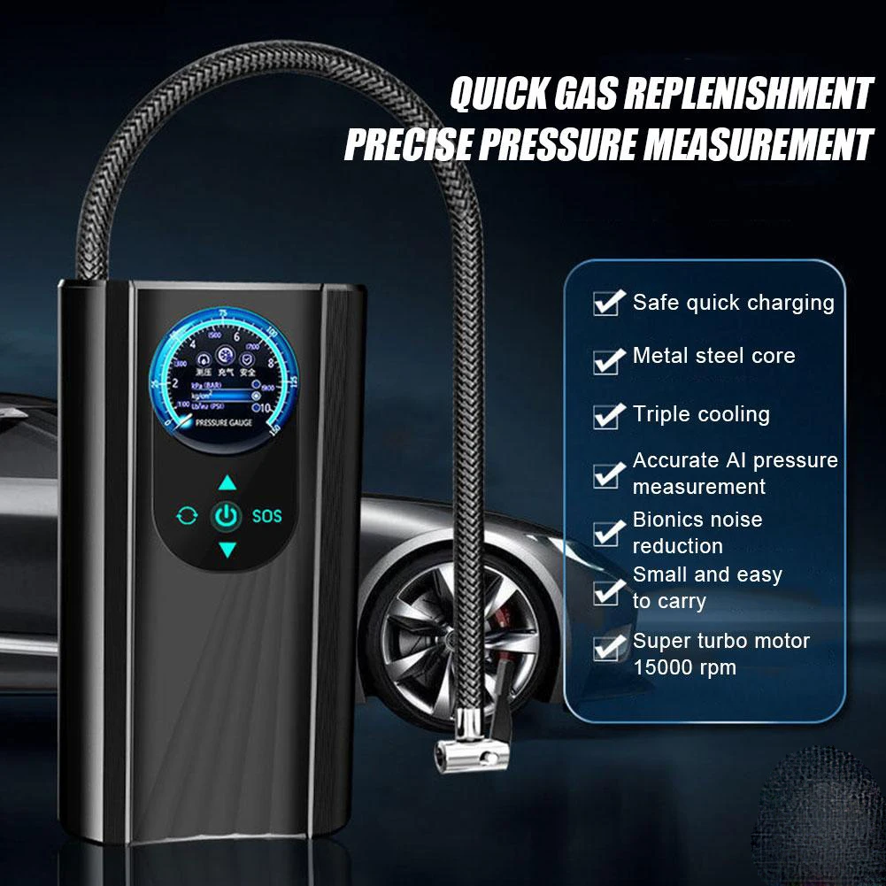 Turbine Car Air Pump 12V Powerful Car Air Compressor Tire Pressure Detection Inflatable Pump Wired Electric Auto Air Inflator
Turbine Car Air Pump 12V Powerful Car Air Compressor Tire Pressure Detection Inflatable Pump Wired Electric Auto Air Inflator