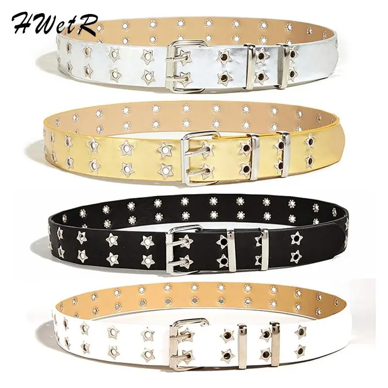 Unisex Punk Style Star Casual Double-Breasted Belt Waist Strap Hollow Out Pu Leather Jeans Fashion Versatile Waistband
Unisex Punk Style Star Casual Double-Breasted Belt Waist Strap Hollow Out Pu Leather Jeans Fashion Versatile Waistband