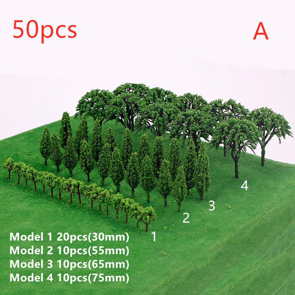 1020/50pcs Plastic Model Train Miniature Tree Scenery Railroad Building Landscape Accessories Architectural Sand Table Models
1020/50pcs Plastic Model Train Miniature Tree Scenery Railroad Building Landscape Accessories Architectural Sand Table Models