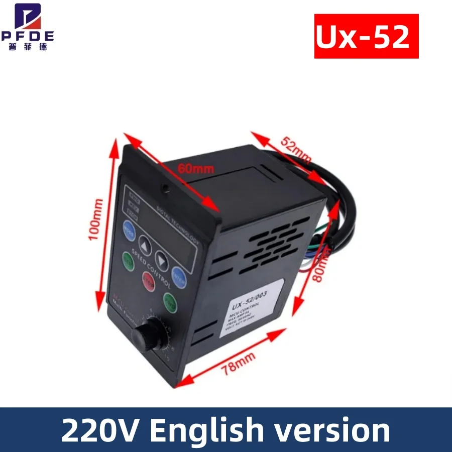 Интеллектуальный цифровой регулятор скорости Ux-52 6-400 Вт
Интеллектуальный цифровой регулятор скорости Ux-52 6-400 Вт